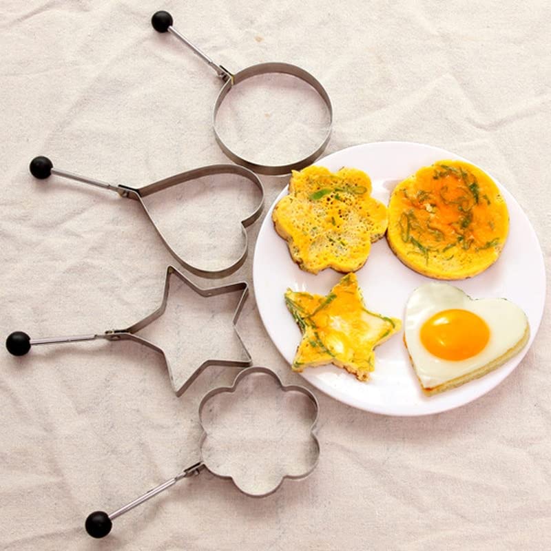 Egg Rings for Frying, For freír Huevo Frito panqueque Moldeador Molde for Tortilla freír Huevos Herramientas de Cocina Accesorios de Cocina Anillo for Huevo Frito(Flower Shape)