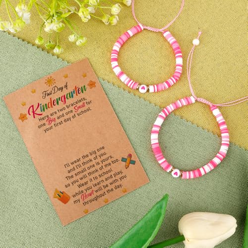Image of Back to School Mother Daughter Bracelets Kindergarten Daycare 1st Grade 2nd Grade School Gifts First Day of Preschool