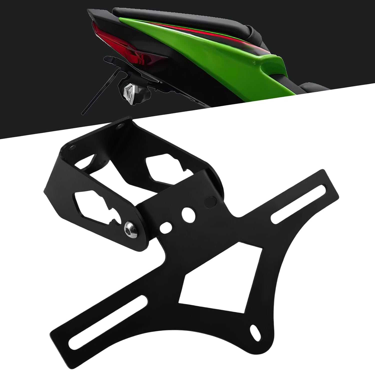 Motorcycle Tidy Tail Fender Eliminator License Plate Bracket Holder Compatible with KAWASAKI NINJA ZX6R ZX636 ZX-6R 636 2024 2025