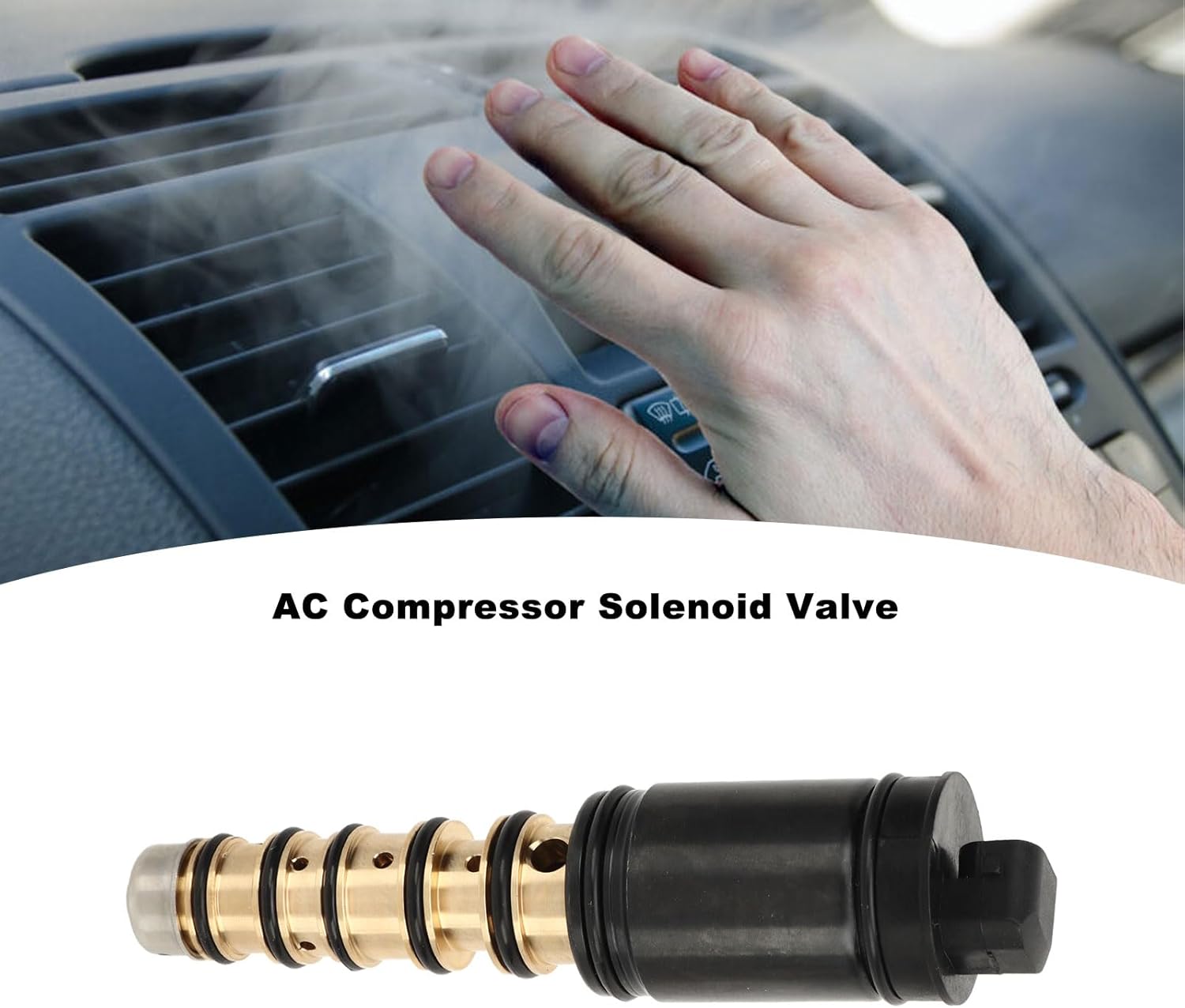 AC Compressor Control Valve, AC Compressor Control Solenoid Valve Accurate Control Improved Airflow 2554833 for 6SEU16C
