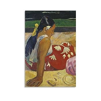 ゴーギャン「入浴するタヒチの女性」【フレームサイズ  32×26cm】 ゴーギャン「入浴するタヒチの女性」【フレームサイズ 32×26cm