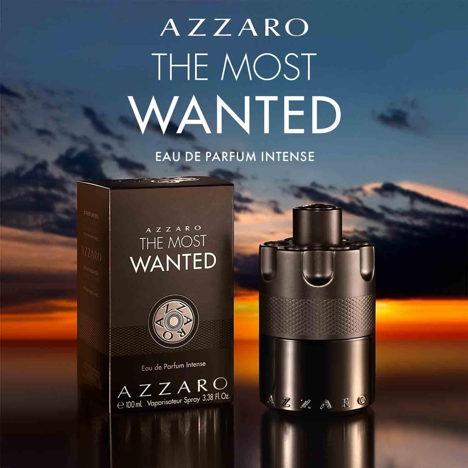 Azzaro The Most Wanted Intense Eau de Parfum Uomo Profumo Uomo Intenso e Sensuale Note Calde e Ambrate Caramello Legno d'Ambra Cardamomo Lunga Durata