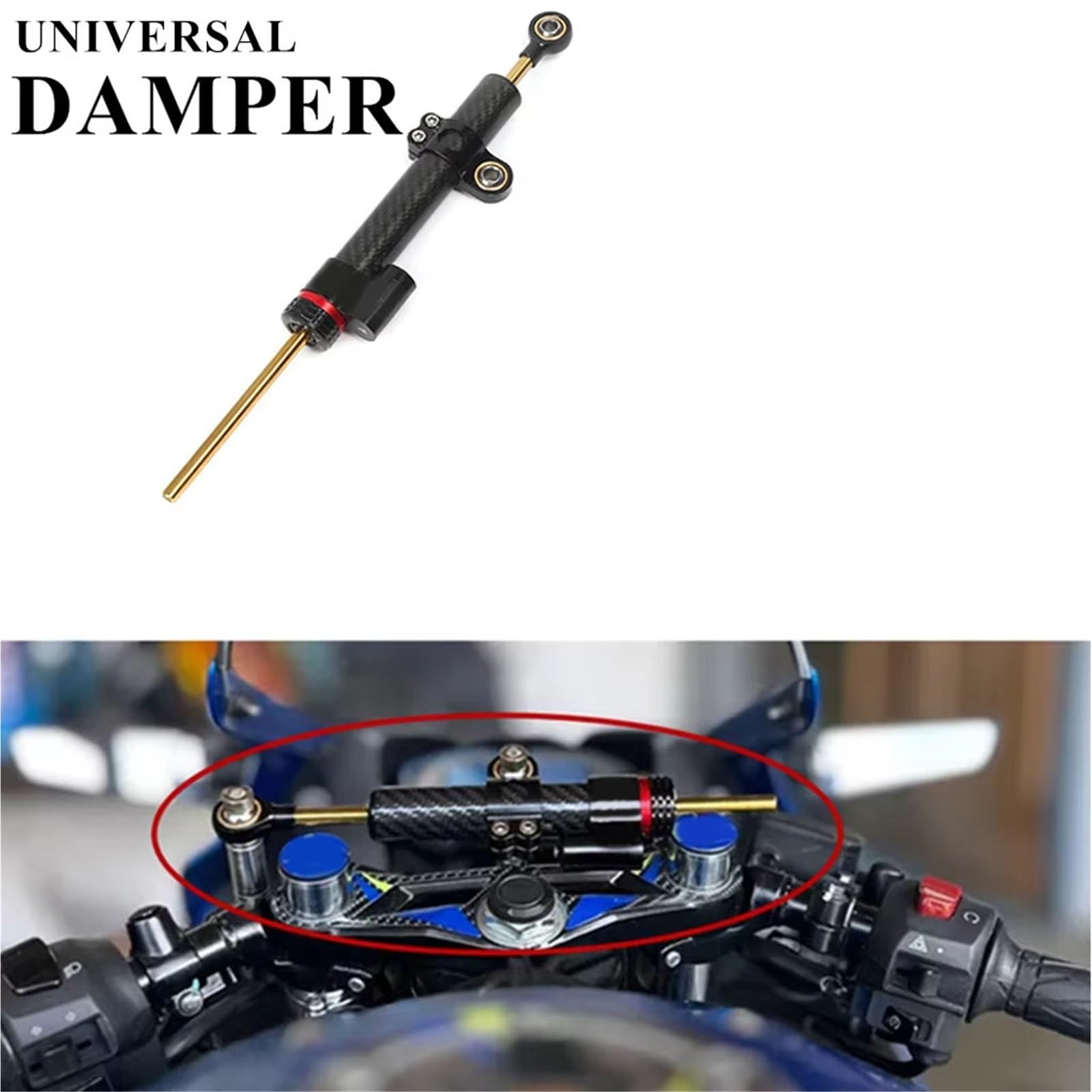 Amortisseur De Stabilisation Direction Universel pour Moto, 255mm, pour BMW