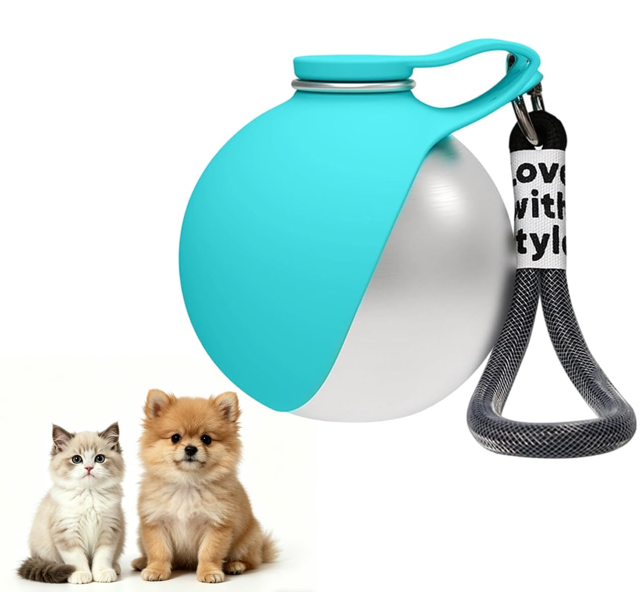 Portable Dog Water Bottle, 304 Stainless Steel Pet Water Bottle