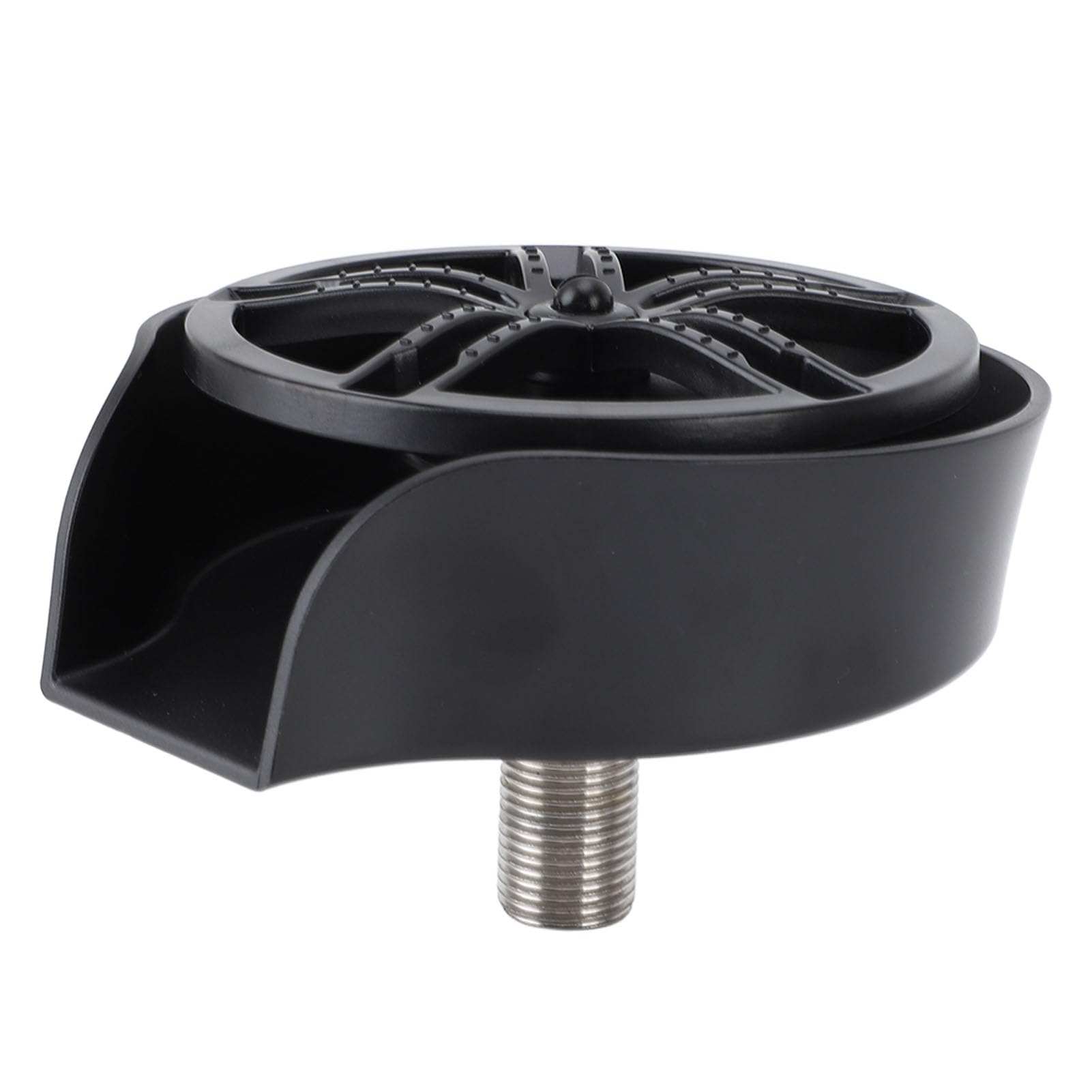 TOPINCN Enjuagador de Vidrio de Metal Profesional, Potente Lavavasos para Fregaderos de Cocina, Enjuagador de Vidrio Antioxidante para Bares y Cafeterías, Acero Inoxidable (BLACK)