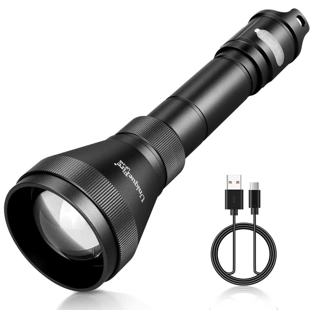 H5 Infrared LED Torch, T50 940NM Flashlight, Zoomable Invisible Light for Use with Night Vision Devices,USB Rechargeable, Adjustable Focus, Dimmable Light