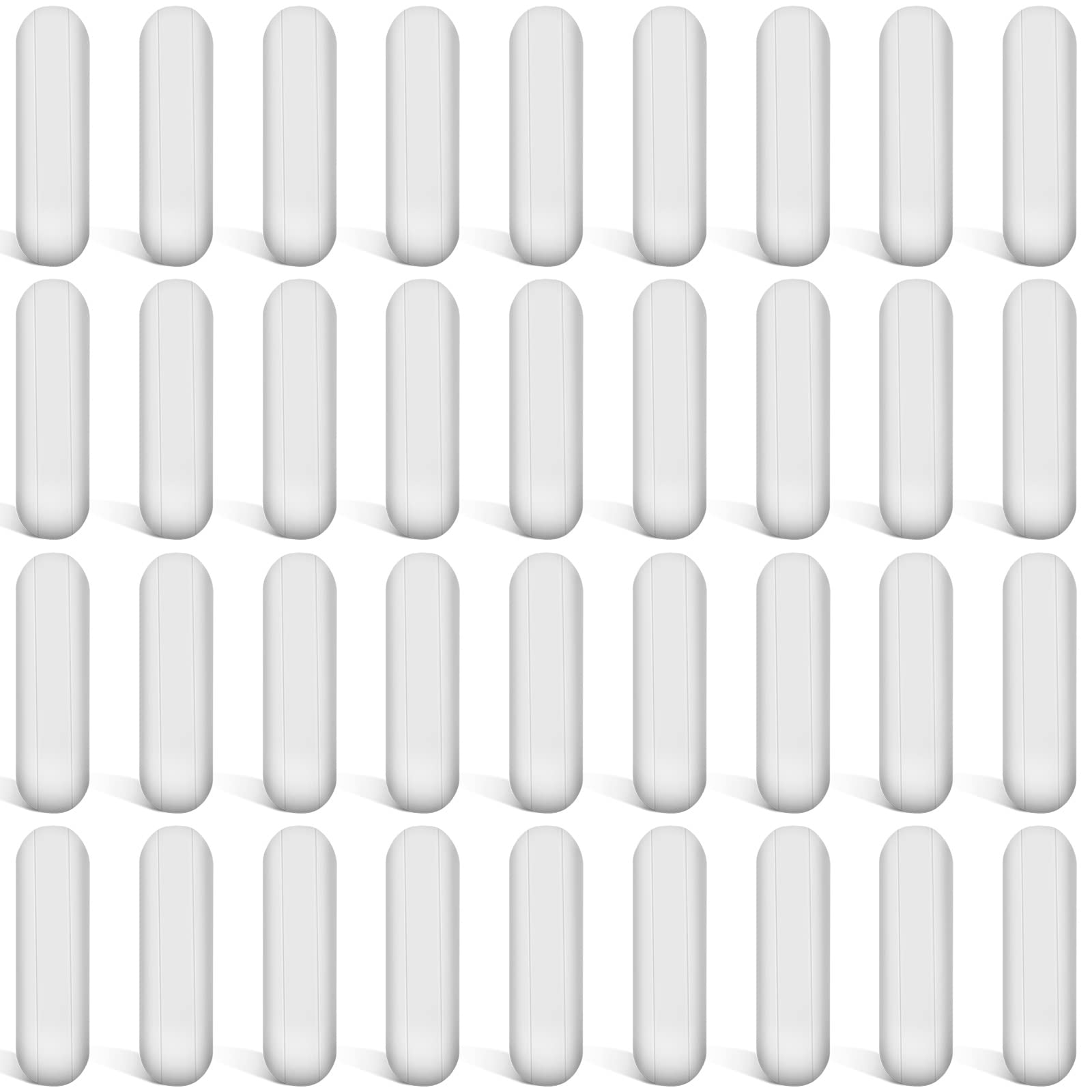 Weewooday 36 Pieces PTFE Magnetic Mixer Stirrer Bar, White Color Stainless Steel Laboratory PTFE Stir Plate Bar, Mixing Plate Magnet Stick (30 mm/ 1.18 Inch)