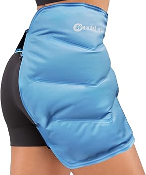 Hip Ice Pack Wrap, Reusable Hip Ice Pack Flexible Hip Brace for Bursitis Sciatica Pain Relief After Surgery, Hot & Cold Compress for Hip Replacement, Injuries, Inflammation, Swelling, Bruises