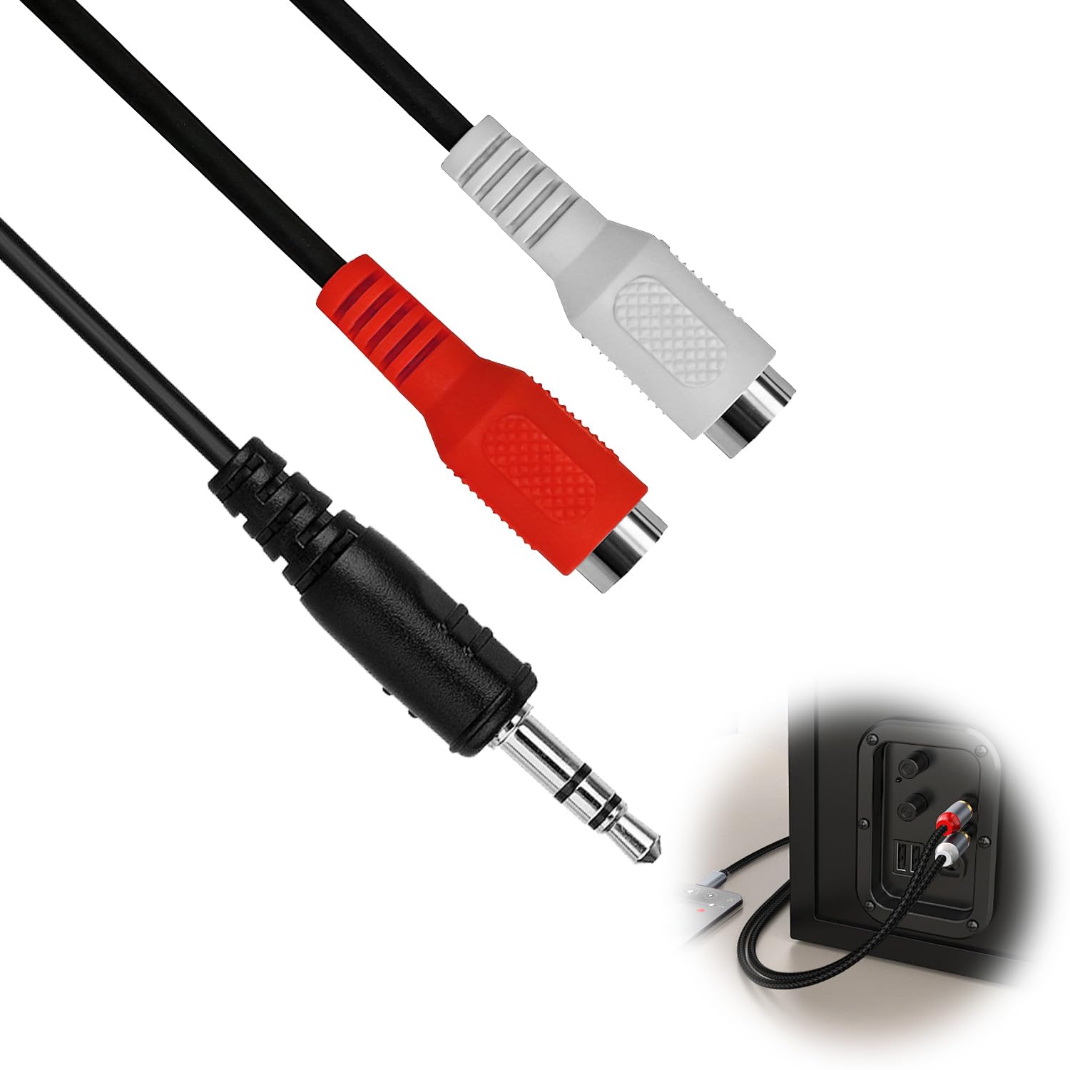 Amazon | RCA 3.5mm 変換 ステレオミニプラグケーブル 3.5mmオス - RCA
