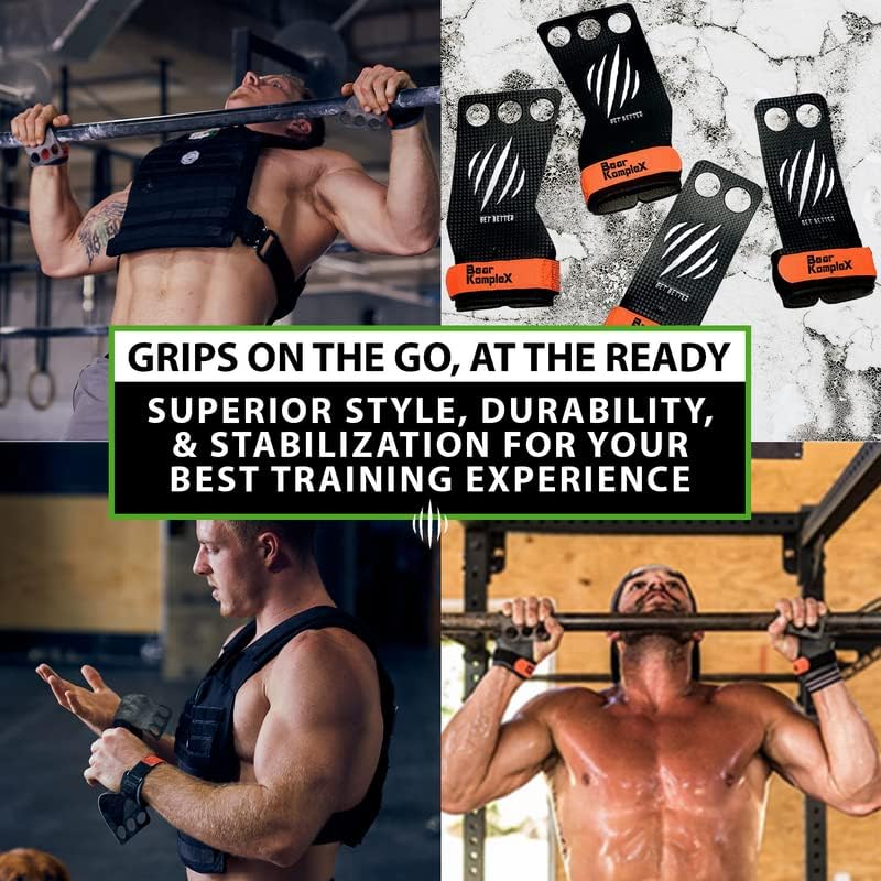 Snapklik.com : Bear KompleX 2 And 3 Hole Carbon Hand Grips For Crossfit ...