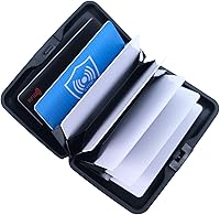 Vista 7 de Funda de aluminio para tarjetas de crédito con bloqueo RFID, tarjetero de metal para tarjetas de crédito, tarjeta de identificación, tarjetas