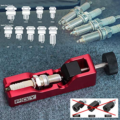 Image of Universal Spark Plug Gap Tool, Spark Plug Gapper Gapping Tool Adjuster for Most 10mm 12mm 14mm 16mm Sparkplug Red