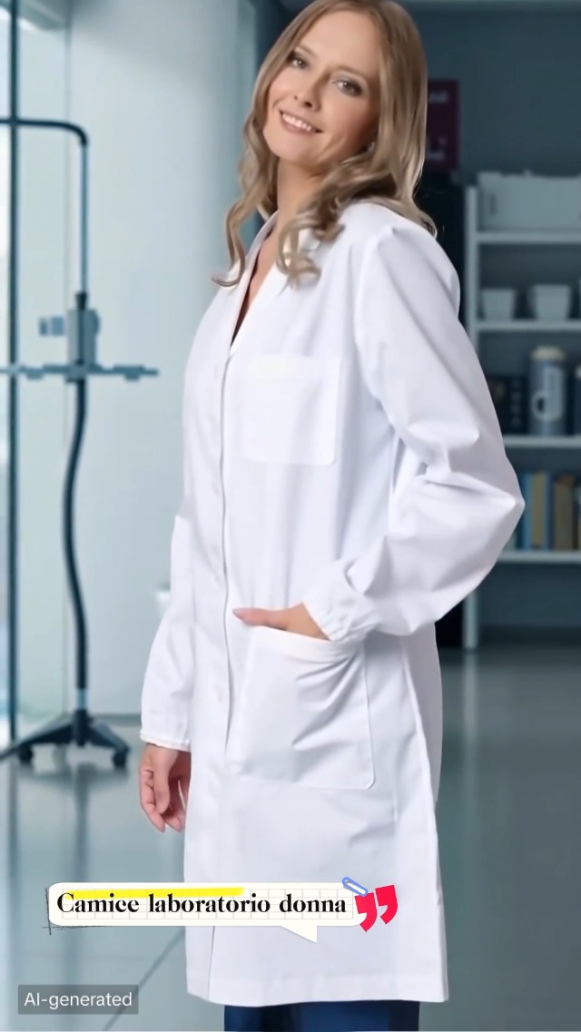 Camice per medico da UOMO in cotone sanfor 100% bianco - laboratorio farmacista