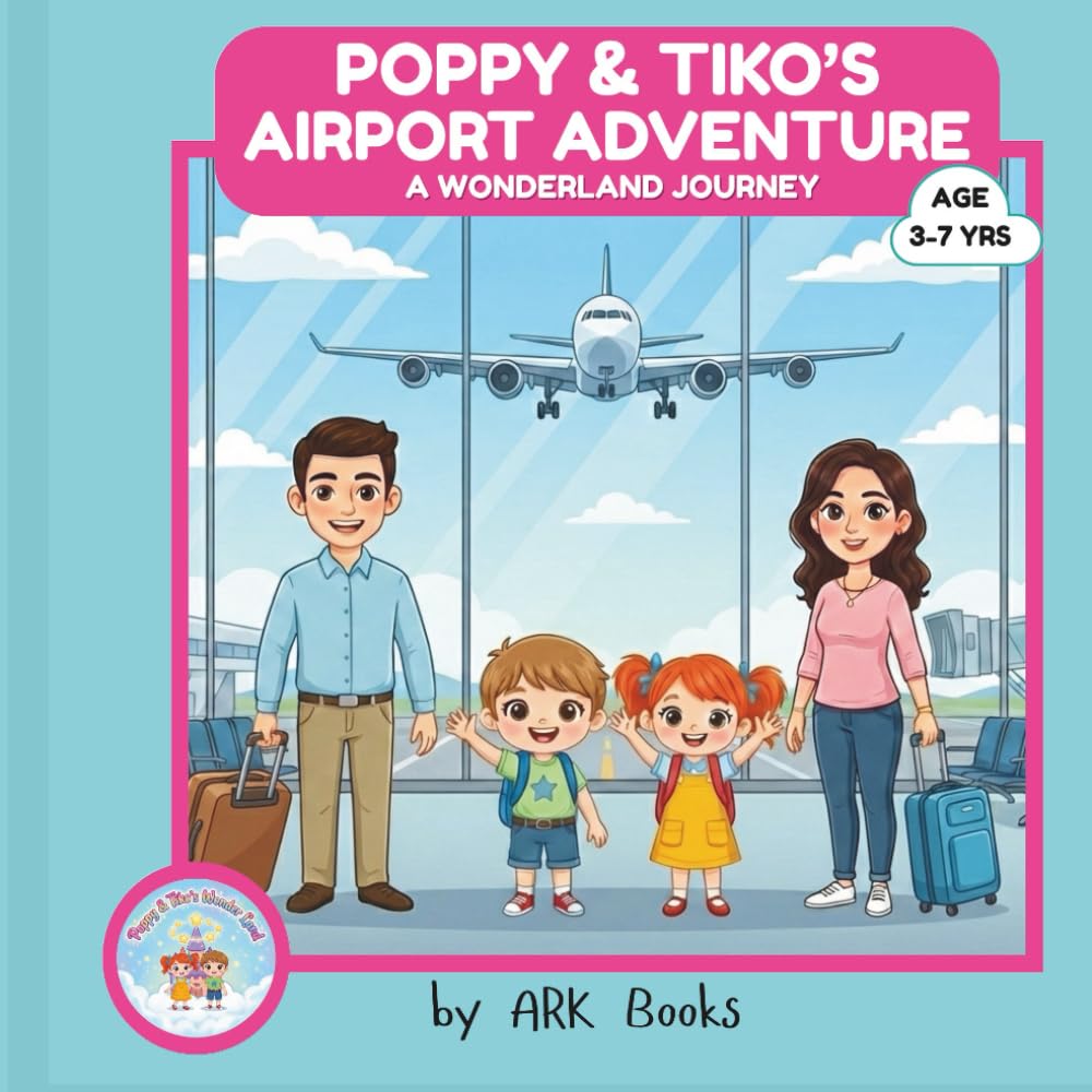 Poppy & Tiko's Airport Adventure: An Exciting Airport Story for Kids | Helps Kids Learn About Airports & Feel Confident While Traveling | Ages 3–7 | 8.5 x 8.5 inches, 32 pages | Picture Book