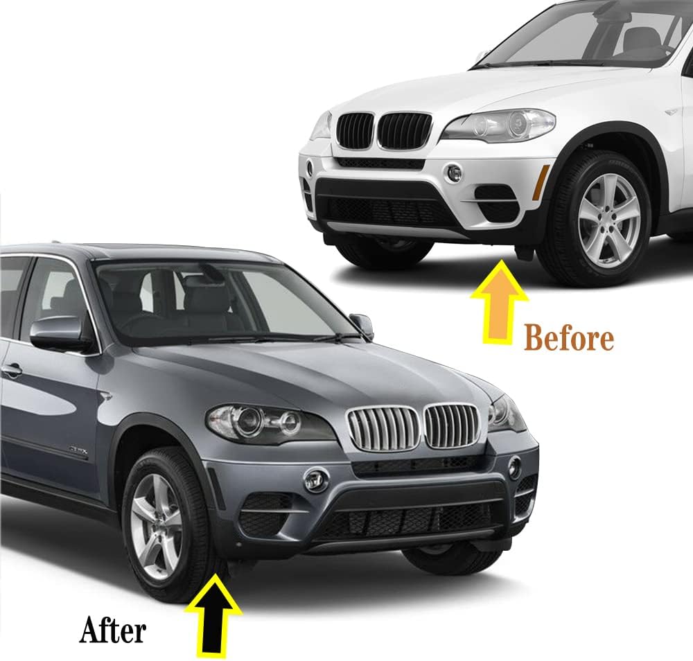 Compatible with 2011 212 2013 BMW E70 X5 Lci Front Bumper Side Marker Lights Reflectorr(Smoke Lens)
