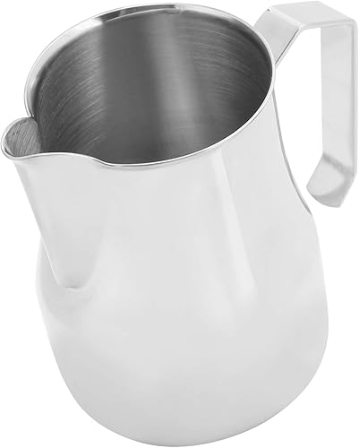 Jarra de espuma de leche de 25.4 fl oz25 oz, jarra de café de acero inoxidable, olla de espuma de leche, arte latte, barista, jarra de vapor