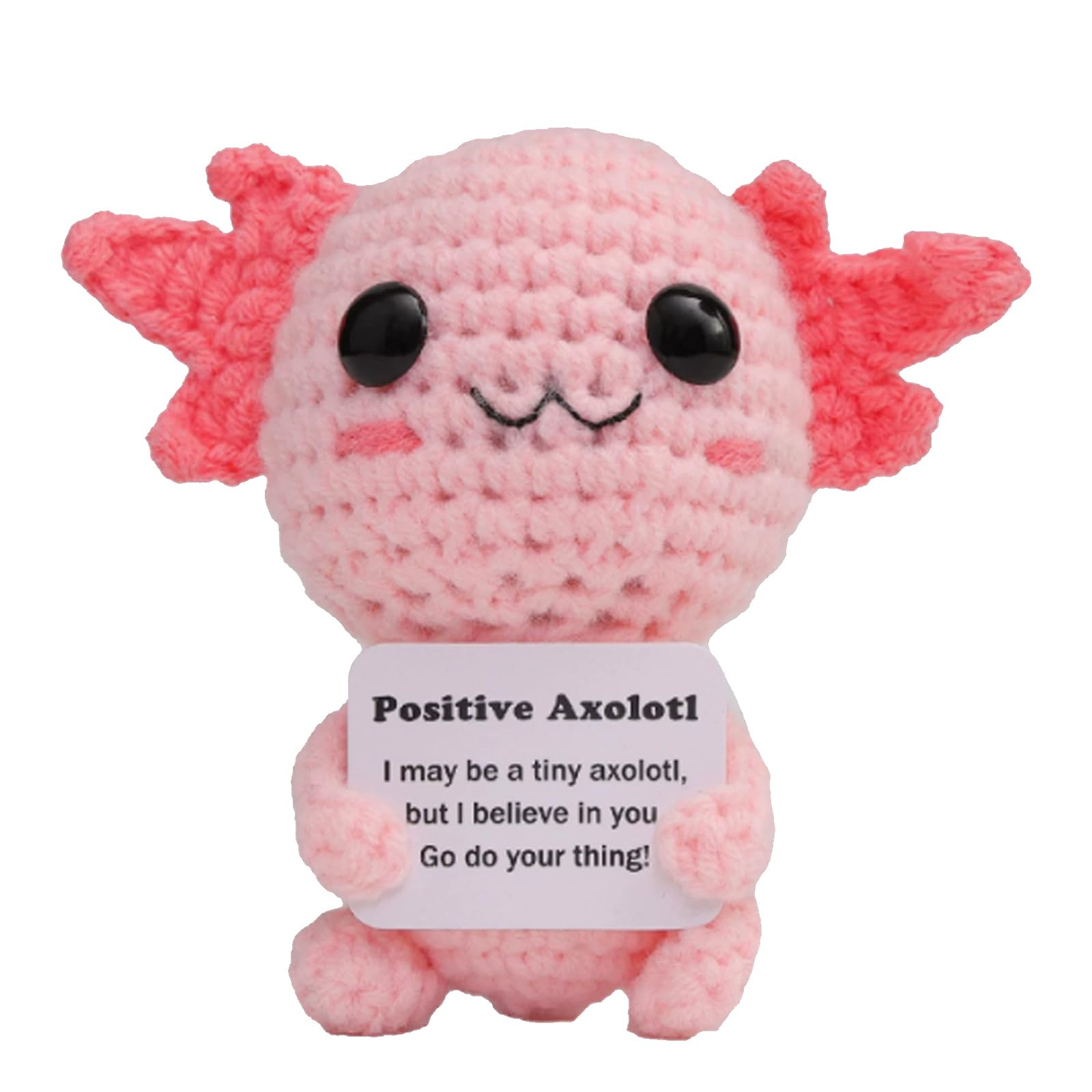 YgonziRuvc Emotional Support Gift, Positive Crochet Axolotl Gifts