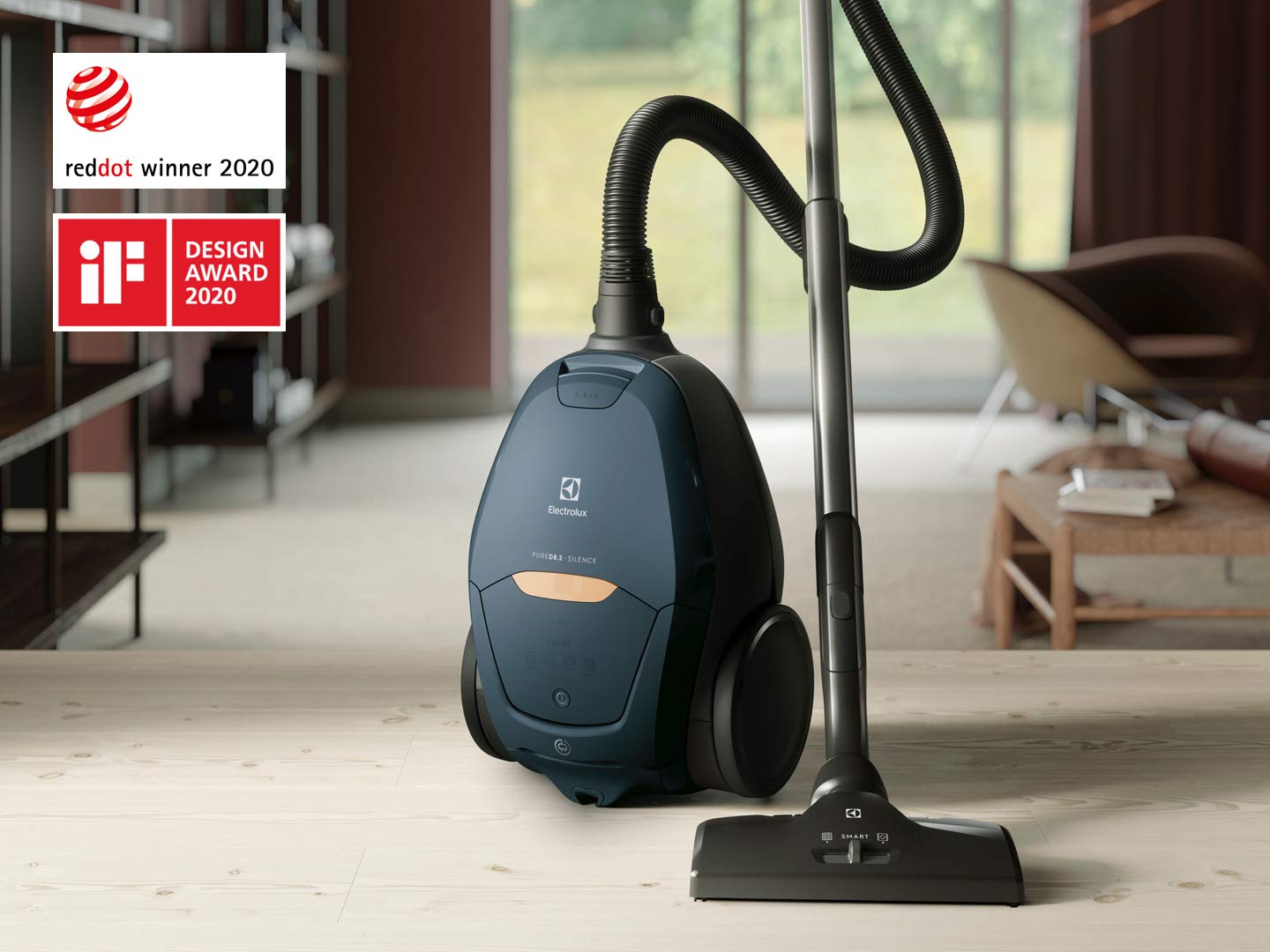 ELECTROLUX PureD8 13783211, Pure D8 PD82-8DB-Aspirapolvere a Slitta con Sacco Ultra Silenzioso, regolatore Automatico di Potenza SmartMode e Tecnologia PureSound-Colore: Blu
