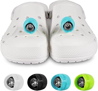 Headlights for Croc - 2Pcs LED Croc Lights Shoes Lights Croc Charm Croc Accessories, IP67 Waterproof for Adults and Kids - Hiking, Dog Waking & Camping Gear Essentials Clogs Accessories