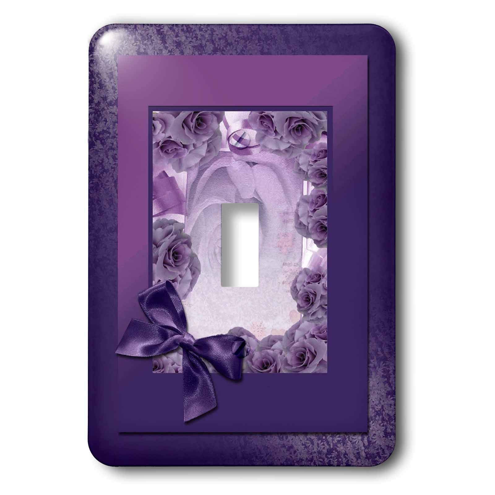 Cadre rose violet haut de gamme pour interrupteur 3dRose lsp_49115_1 au design artistique