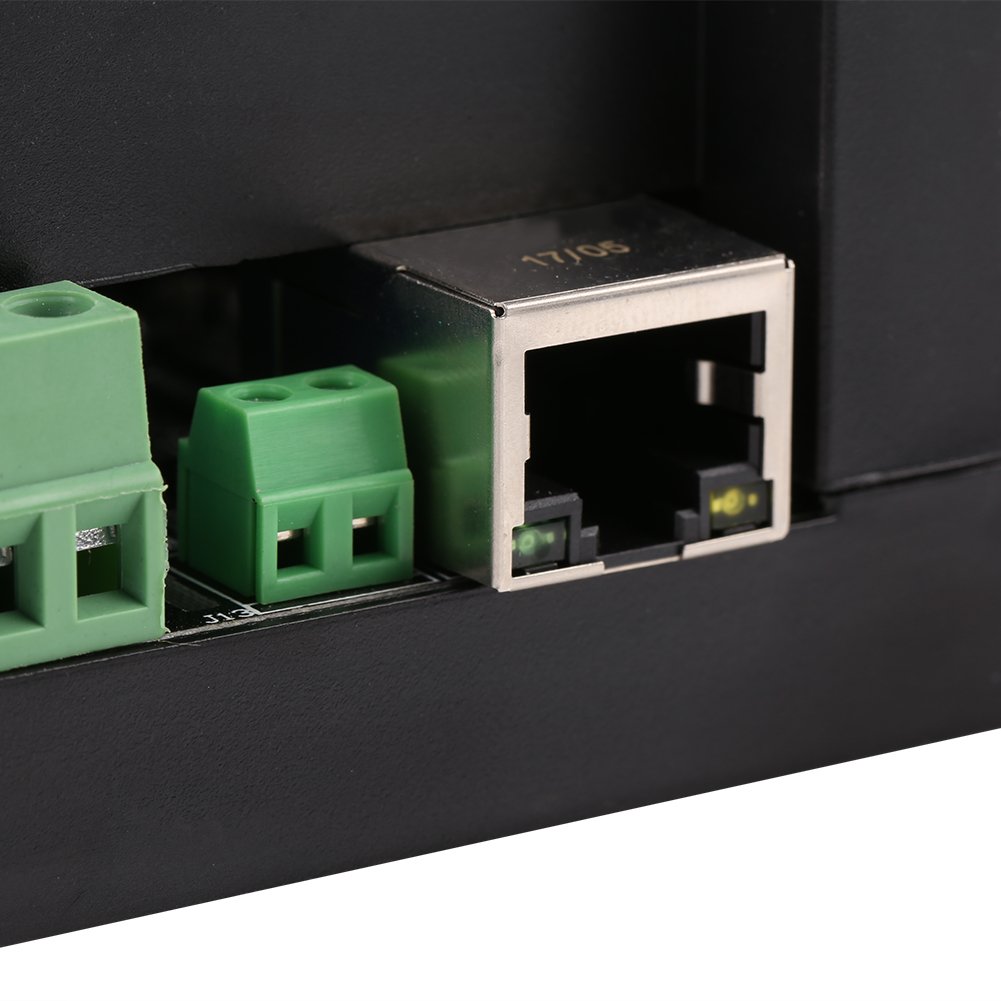 Controller Modul, Ethernet RJ45 /IP Relais Remote Control Controller Netzwerk Web Server 8 Kanal Relay Switch Modul Bord mit Optokoppler und Gehäuse,Unterstützt 485 Netzwerke,250V AC 10A(Schwarz)
