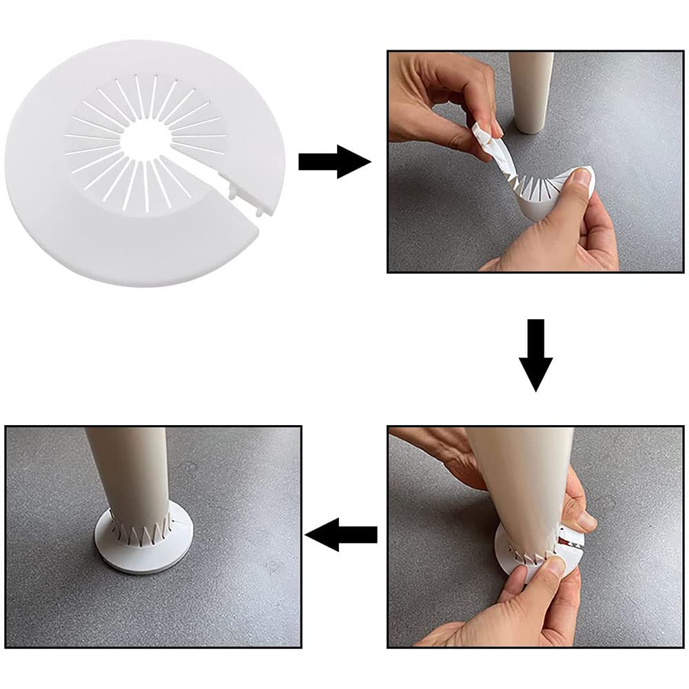 20 Stück Heizkörperrohr-Abdeckungen - Weiße Kunststoffhülsen Für 15mm Rohre