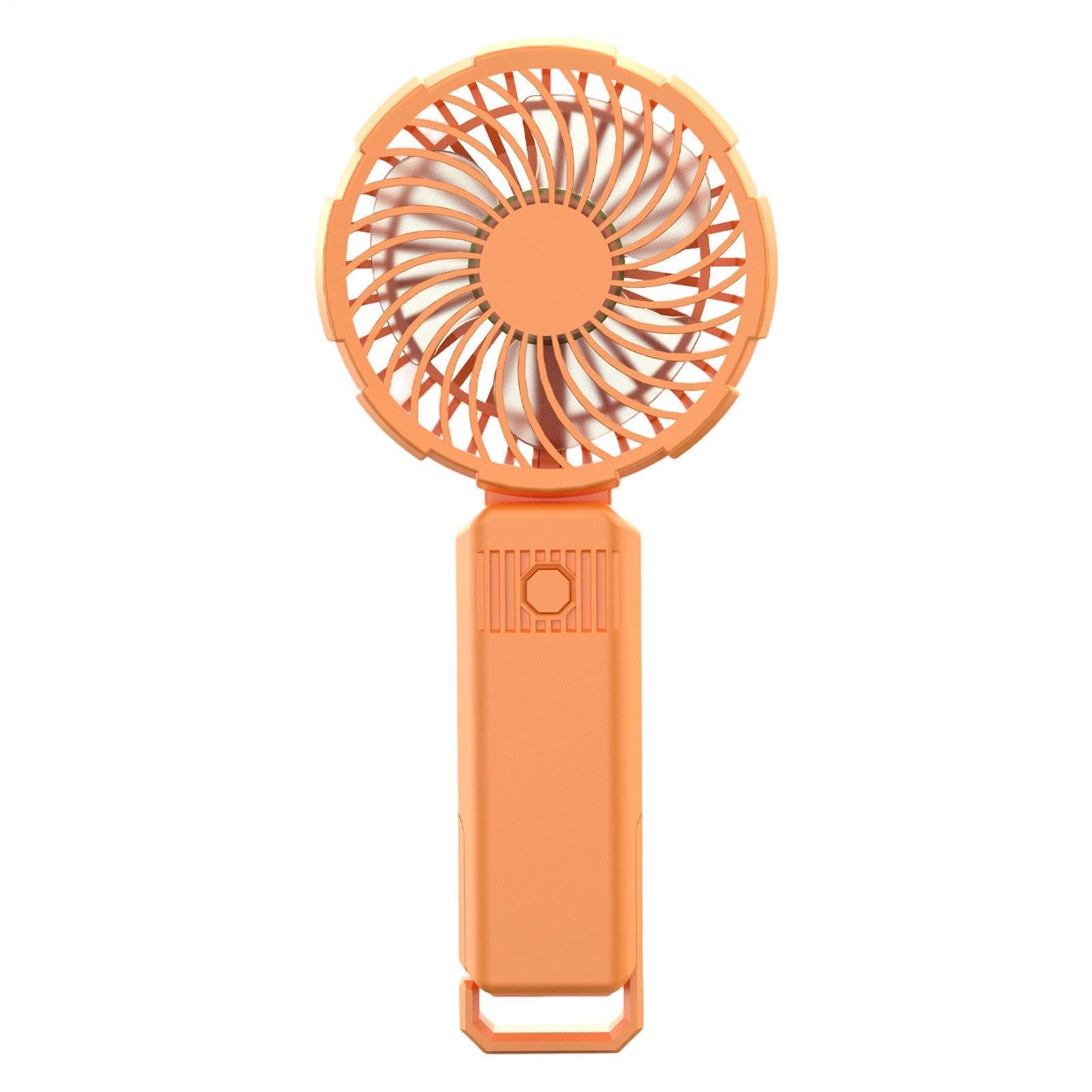Wiederaufladbares persönliches Gebläse, leiser Taschenkühler, 21 x 9 cm, Drei-Gang-Ventilator mit Batterieleistung, tragbarer Mini-Ventilator, Handpropeller mit ergonomischem Griff, Kühlgerät für den