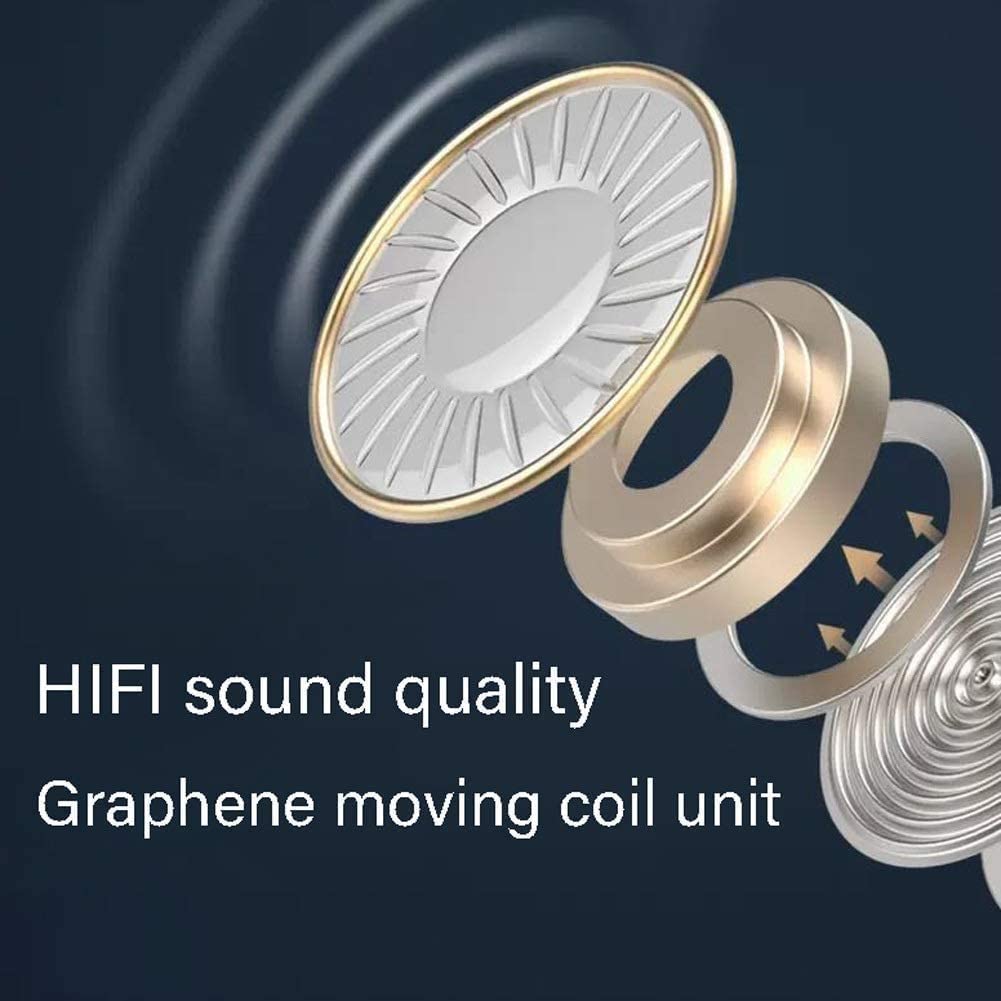Auriculares ConduccióN ÓSea Audífonos Inalámbricos Verdaderos Auriculares Bluetooth 5.0 Con Estuche De Carga Inalámbrico De 2000 MAh Auriculares Estéreo Hi-Fi A Prueba De Agua Auriculares Con Micrófon