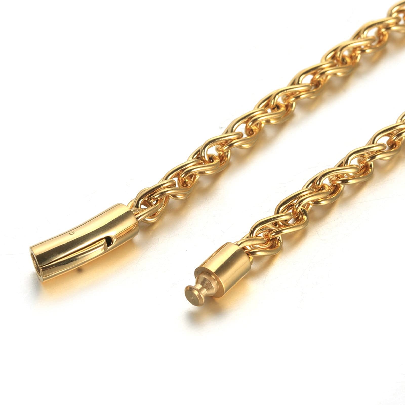 Beydodo Collane Acciaio Inox Uomo 66 cm, Catena Collana Fai Da Te 8mm Larghezza Collana Punk Catena