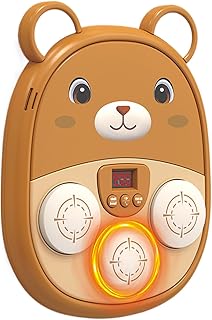 Máquina de boxeo musical | Máquina de boxeo electrónica de oso | Juguete de pared LED recargable para entrenamiento en casa, entrenamiento de niños, deportes de interior, familia, cumpleaños, gimnasio