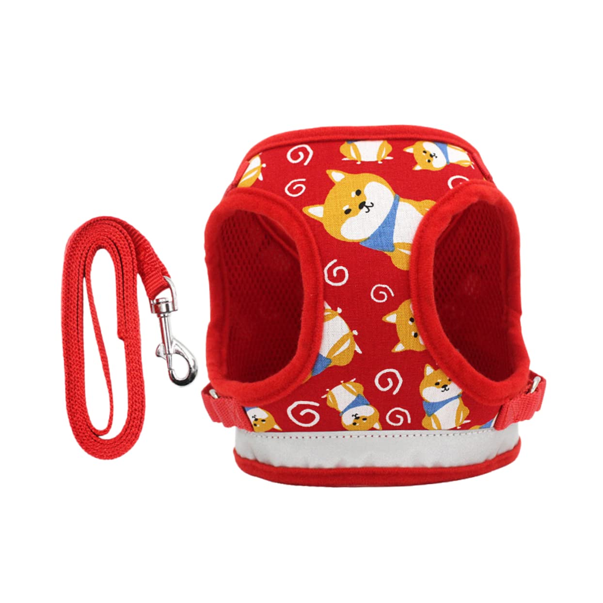 BESPORTBLE 3piezas Arnés para Perros Pequeños Correa Diseño Creativo y Ligero Arnés Antiescape para Cachorros Rojo s