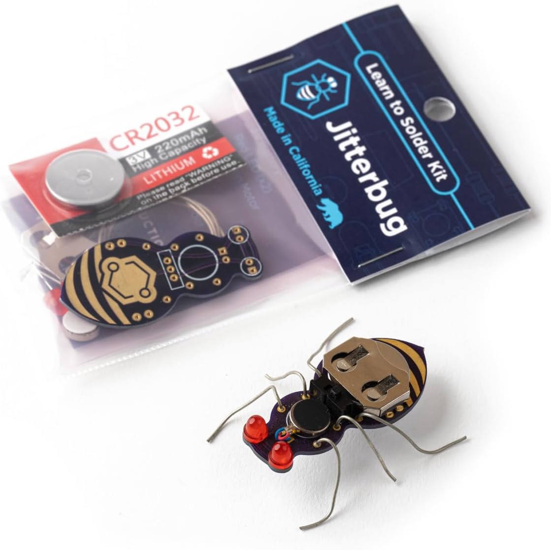 Jitterbug Soldering Kit | DIY Electronics Projects for Beginners | STEM Practice Science Project | Electronic Vibration Motor Circuit Boards with Battery