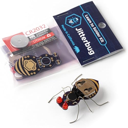 Miniatura 7 de Jitterbug Deluxe Kit  Kit de soldadura de bricolaje para principiantes  Proyectos electrónicos para estudiantes y clases STEM  Herramientas incluidas