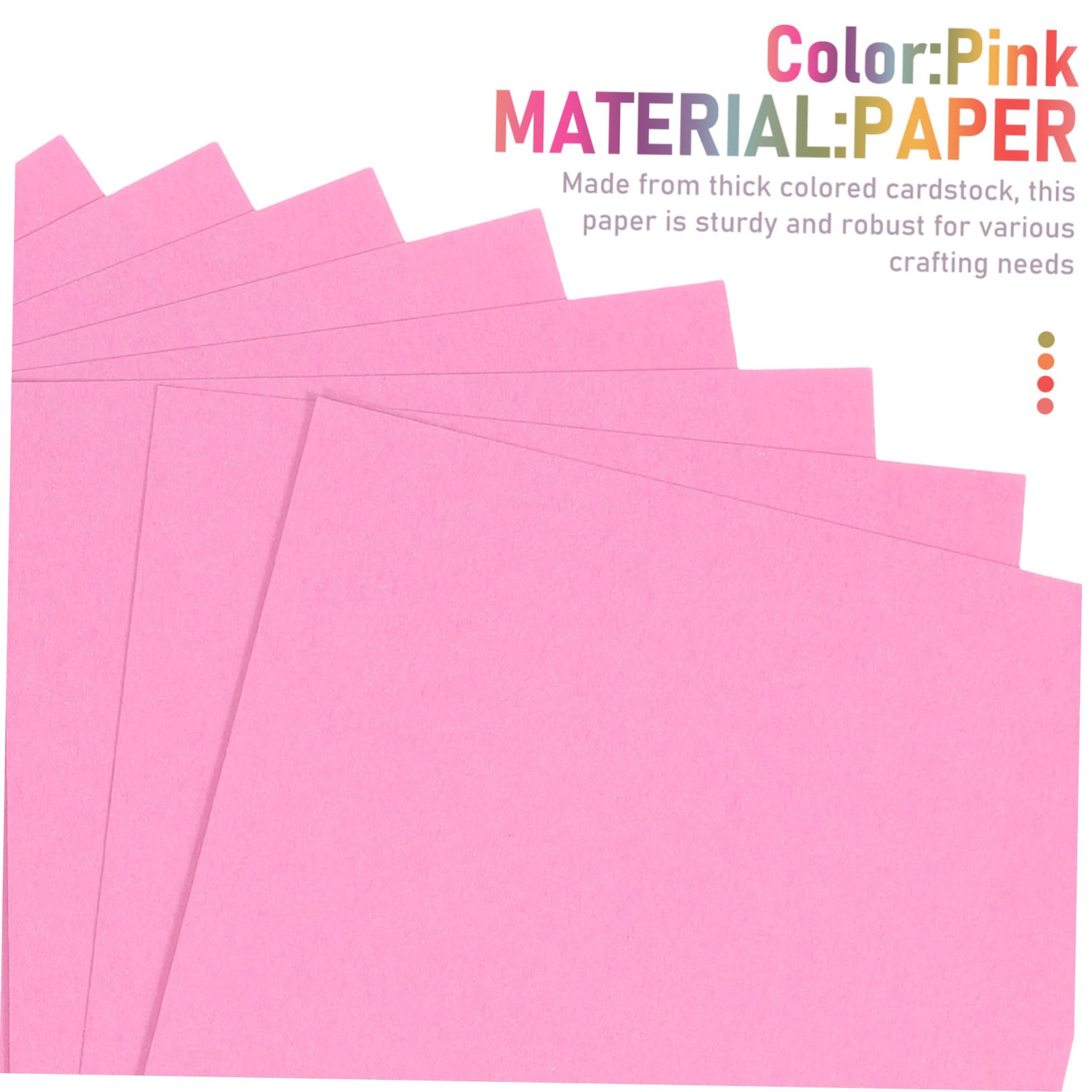 Papier Cartonné Couleur A4 Rose 230g, 100 Feuilles, Robuste et Facile à Manipuler, pour Découpage et Fabrication de Cartes pour Garçon et Filles