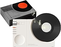 Vista 10 de Altavoz Bluetooth retro, tocadiscos vintage, altavoz Bluetooth, altavoz fonógrafo clásico a la antigua, tocadiscos, regalo creativo de aspecto lindo