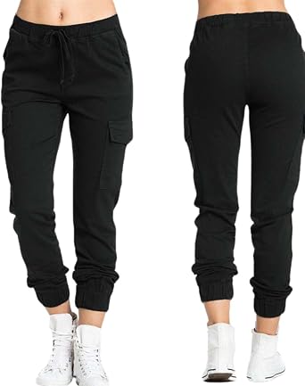 Womens Cargo Pants 2025 Summer Loose Casual Solid Tylish and Lightweight Hiking Overalls Fashion Trousers with Pockets