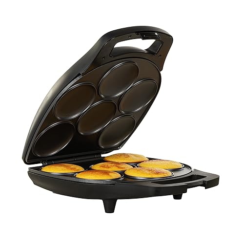 Holstein Housewares Non-Stick 6-Section Multi-Food Maker - Arepas, Mini Pancakes,
