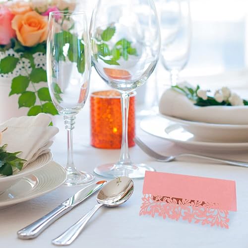 Miniatura 3 de Paquete de 50 tarjetas de lugar para colocar la mesa, tarjetas de nombre de boda, tarjetas de lugar plegadas para banquetes, cenas, fiestas, color