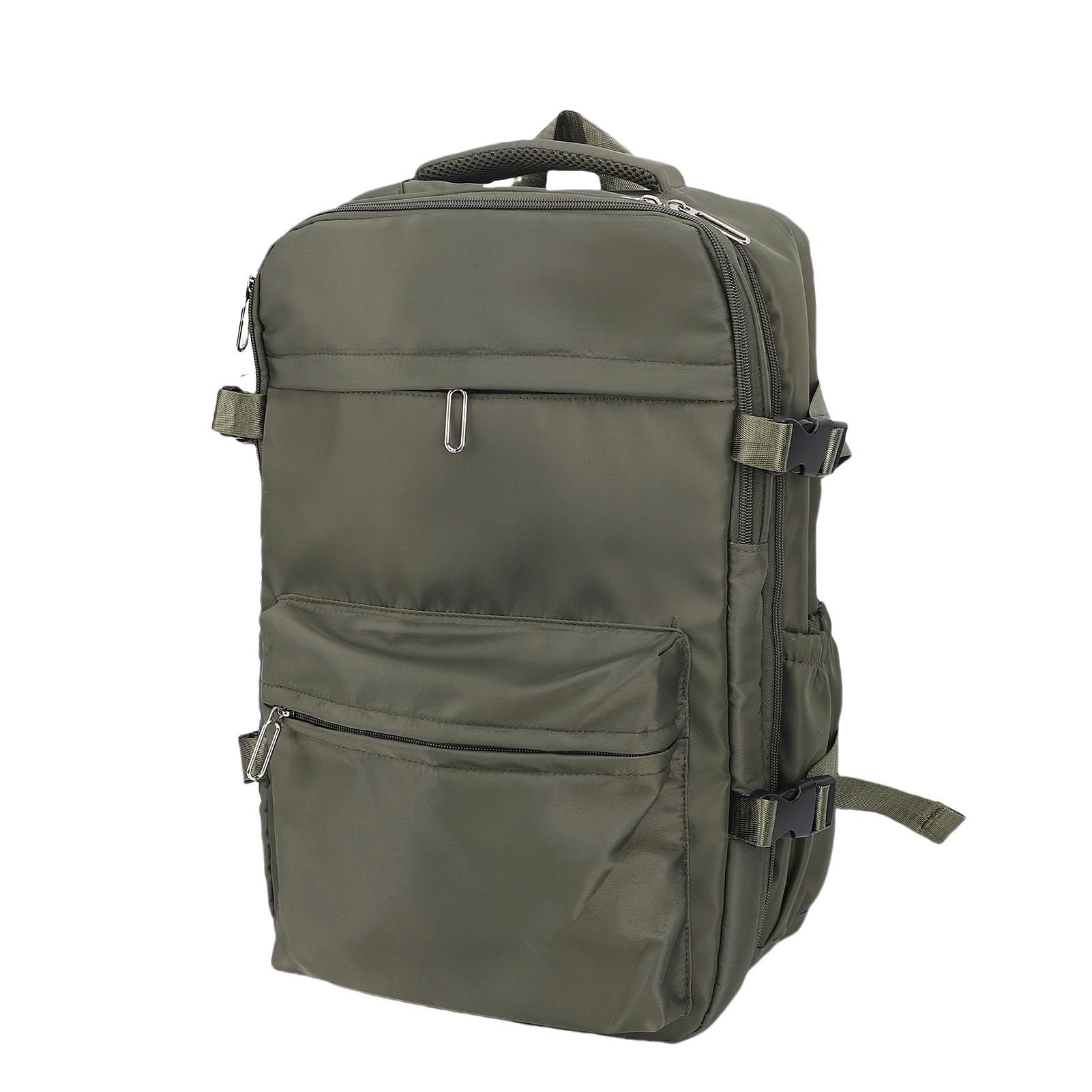 Jiawu Zaino di Grande capacità con Compressione Sottovuoto per Viaggiatori D'affari Laptop da 15,6 Pollici in Tessuto Oxford Resistente Alla Pioggia 27 Litri (GREEN)