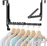 Vista 15 de Ganchos para colgar sobre la puerta, colgador de ropa sobre la puerta con 10 crestas, ahorro de espacio sobre la puerta, ganchos de puerta