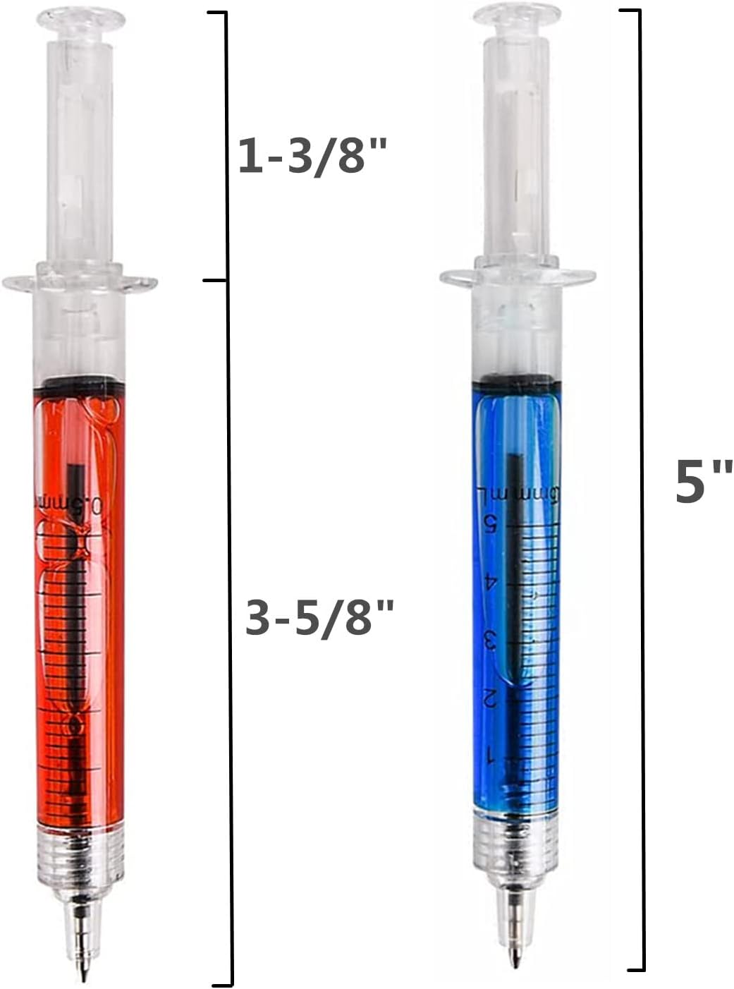 SWTOOL 40PCS Syringe Ballpoint Pen Assorted Colors Syringe Shape Pen Novelty Pen for Nurses,Imaginary Doctor Play,Nursing Student Party Favor Gifts
