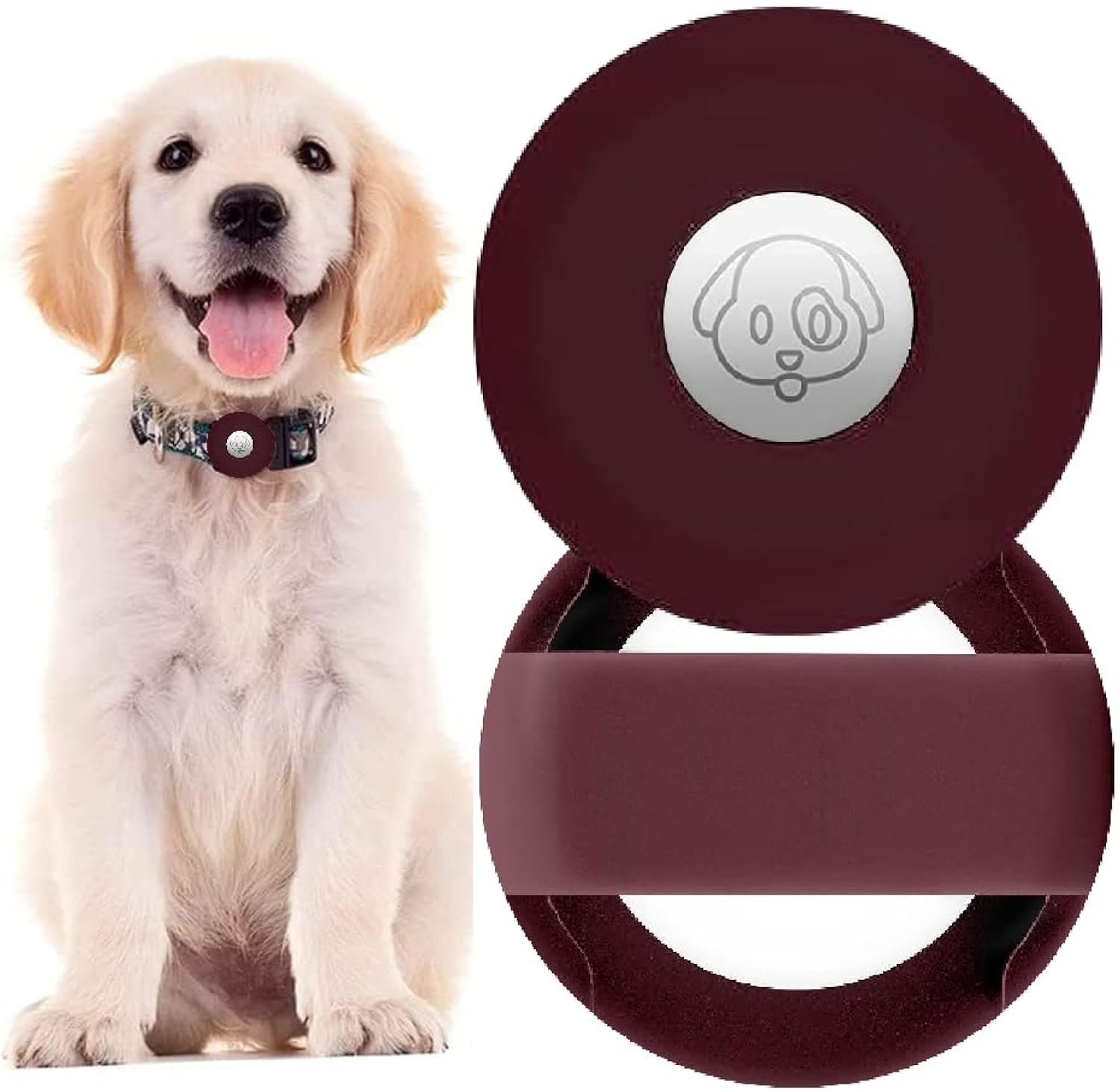 PKQTOP Funda de Silicona para Apple Airtag,Funda de Compatible para Airtag Pet Collar, Carcasa Protectora para Perro Gato Collar — view 19
