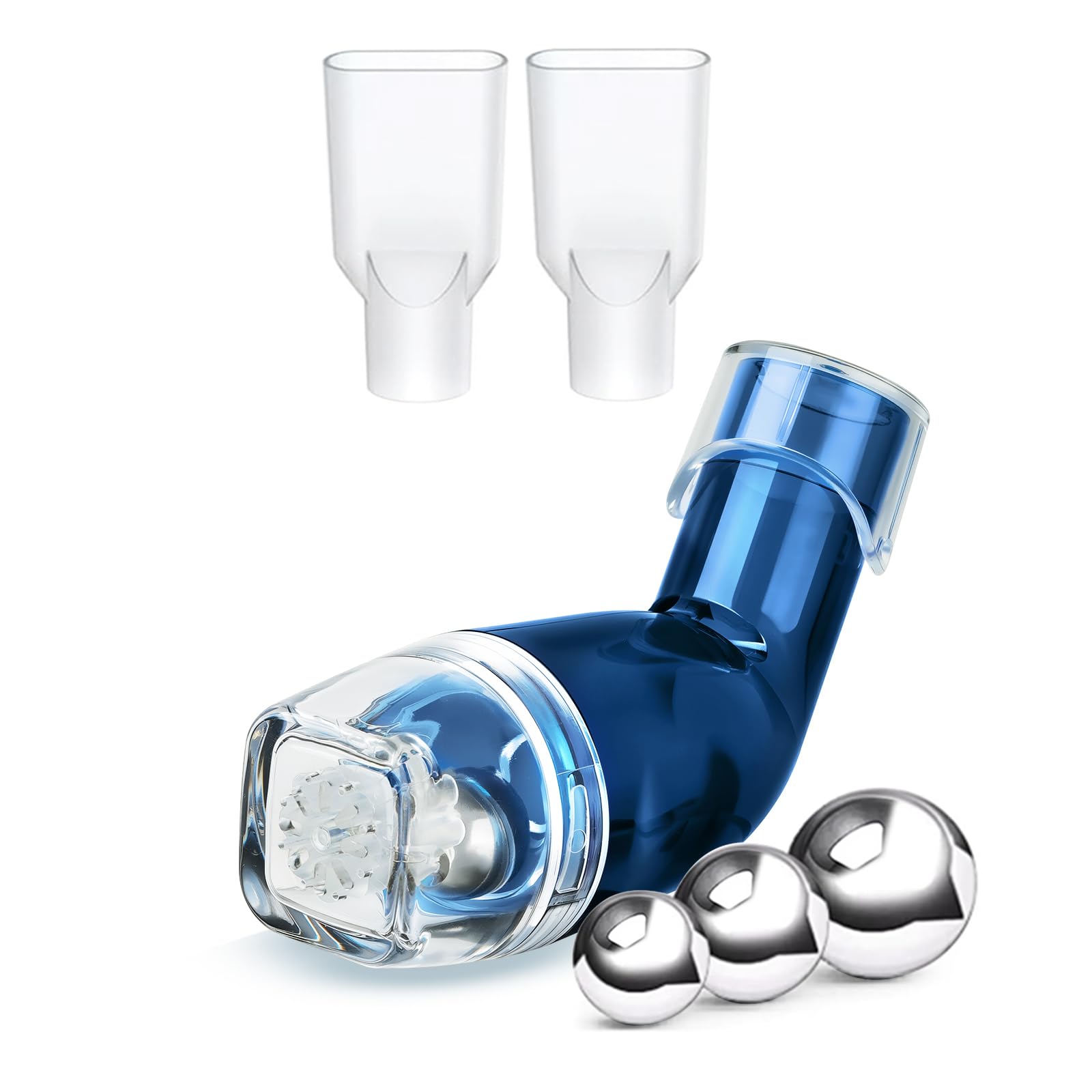 Flutter Valve Device for Lungs, Breathing Exercise Device for Lungs, Breathing Trainer, Adjustable Resistance for Natural Mucus Removal