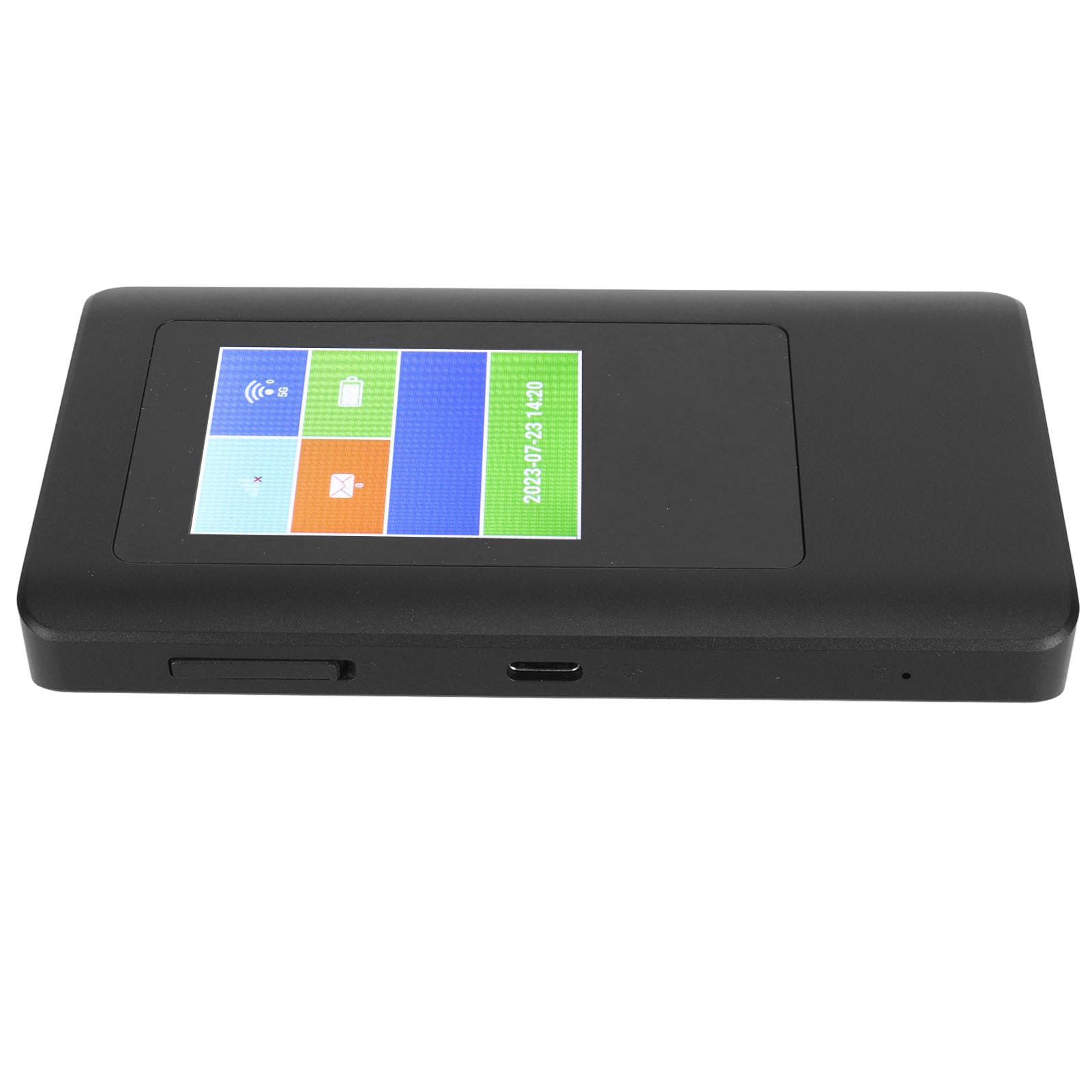 ASHATA Point D'accès Mobile 5G, Routeur WiFi Mobile 5G avec Emplacement pour Carte SIM, Appareil WiFi Portable déverrouillé pour Voyage Modem Routeur 5G Double Bande 2,4 G 5,8 G