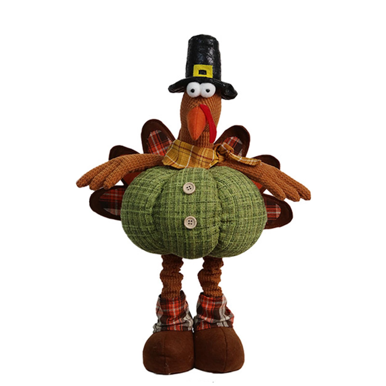 YWLUUOO Fall Holiday Ornament Telescopic Leg Turkey Dolls Farmhouse Decors Poseable Figurine Farmhouse Kitchen Decoration Pendant Seasonal Party Supplies
