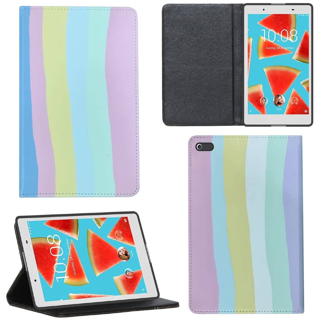 Zaoma Faux Leather Printed Flip Flap Case Cover Compatible for Lenovo Tab 4 8 - Model No.: TB-8504X Tablet - Multi Color Designer (8504X_PRN003) (B0B6G25FZ8) Amazon Price History, Amazon Price Tracker