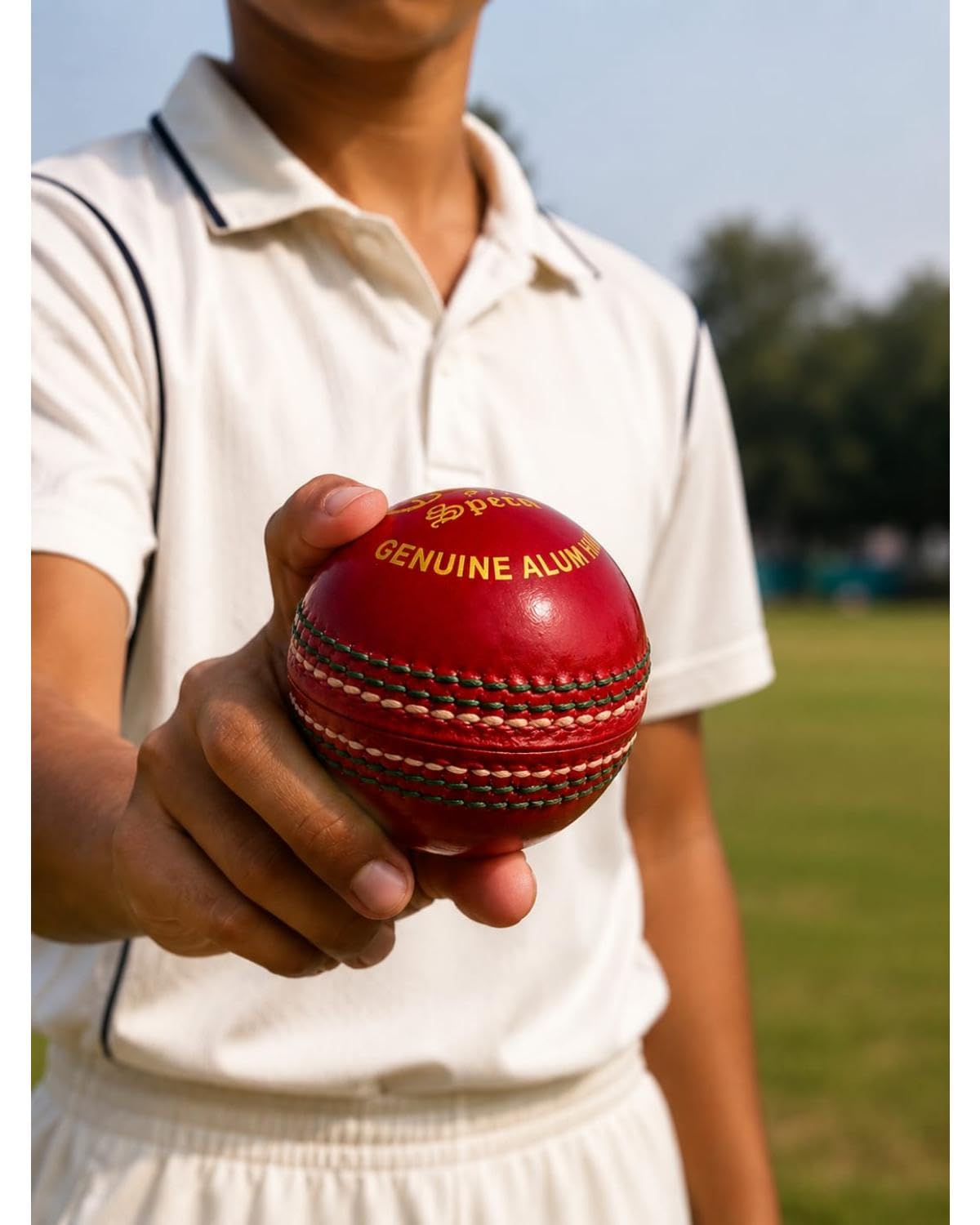 Premium Waterproof Leather Cricket Ball for Practice & Match – Red-picture-10