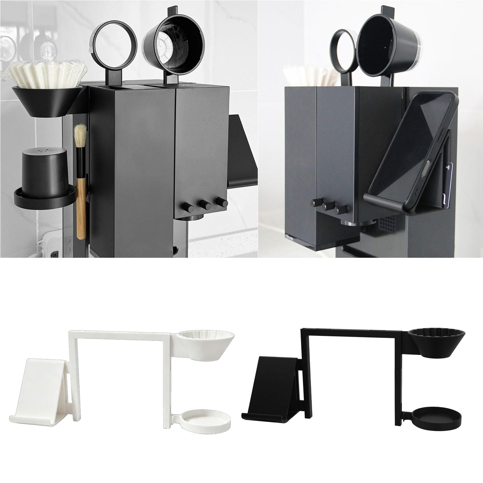 Set Organizer per caffè Montato lateralmente, Black