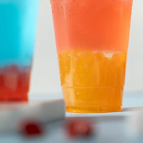 Vista 24 de Tea Zone Popping Pearls. Popping Boba, perlas negras con jugos saborizados, frasco de 7 Lb Azul (Arándano)