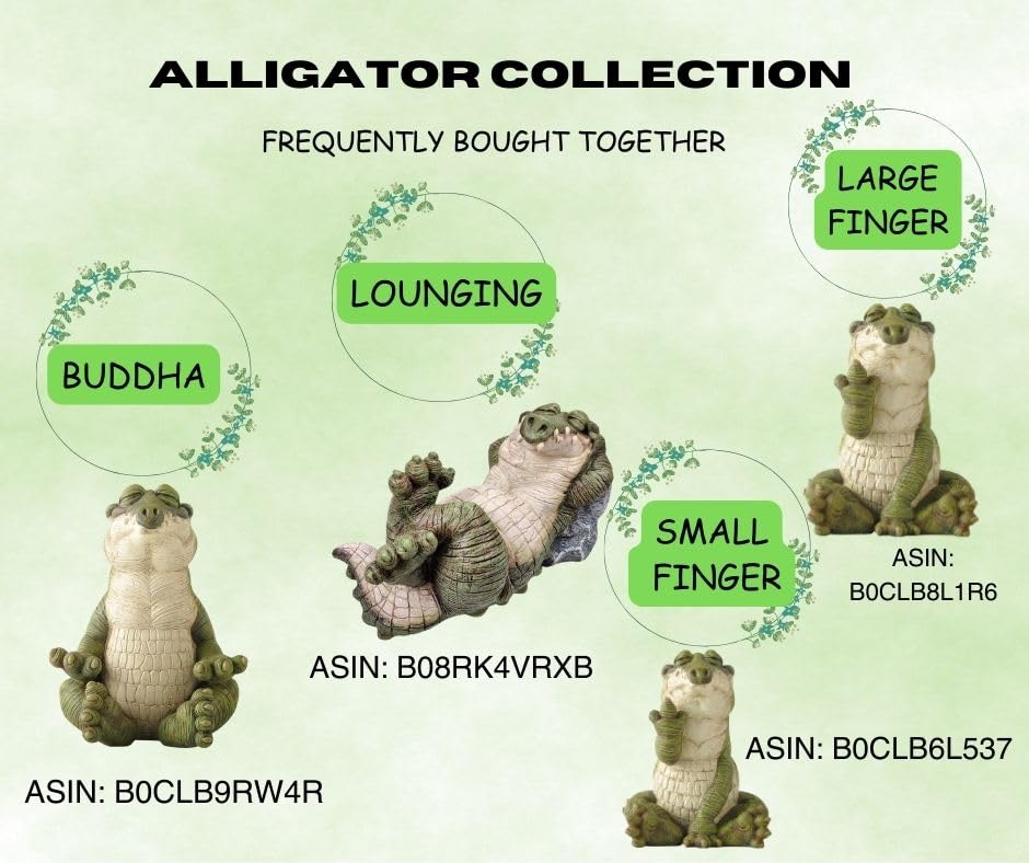 Statue de méditation alligator pour chasser le stress du bureau